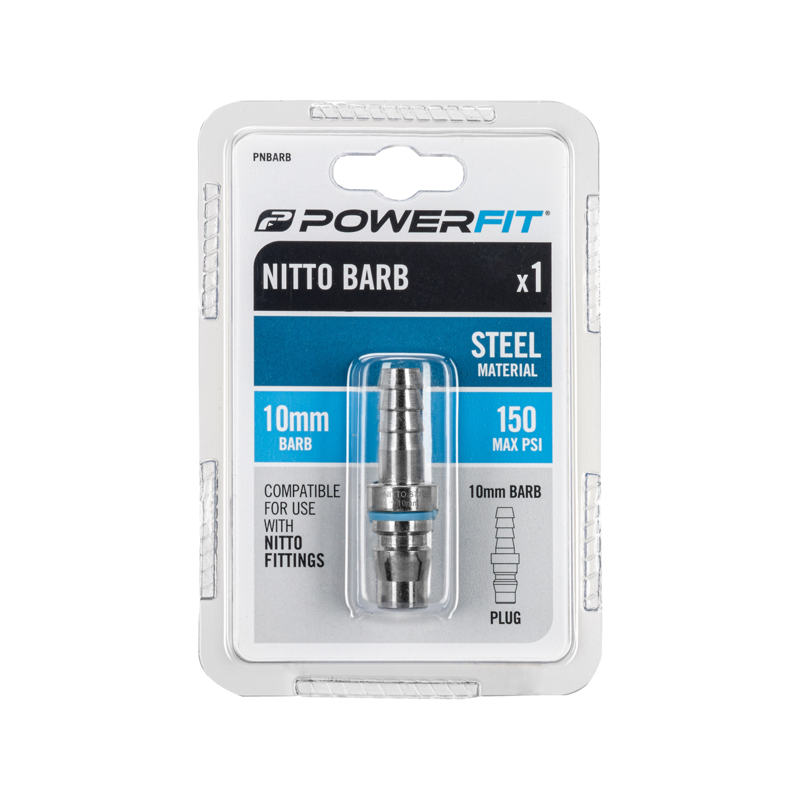 Powerfit Nitto style ¼” Barbed Plug - Bunnings Australia