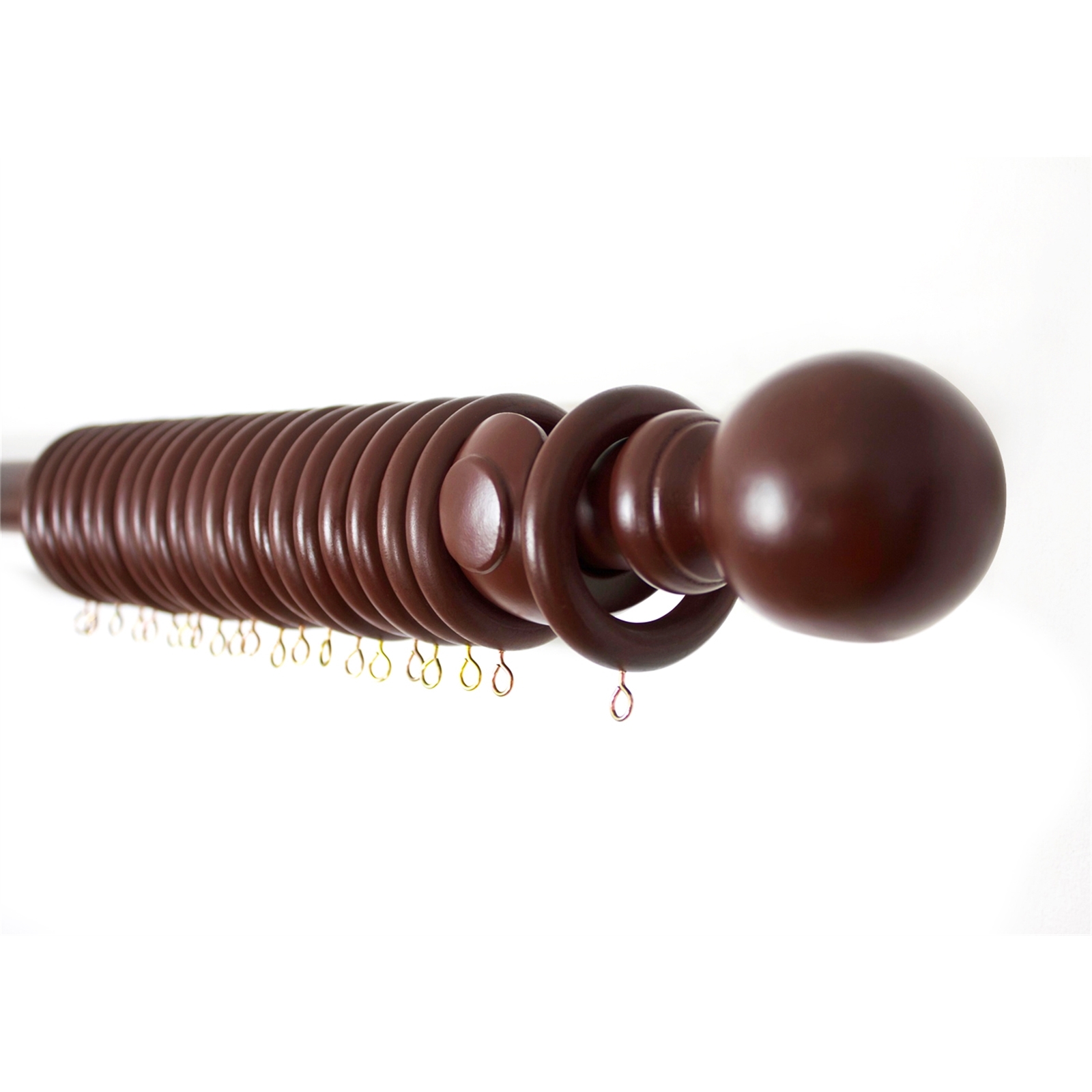 wooden curtain pole