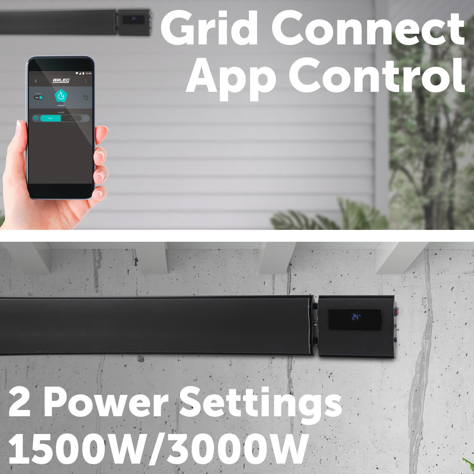 Arlec 3000W Grid Connect Smart Radiant Strip Heater - Bunnings Australia