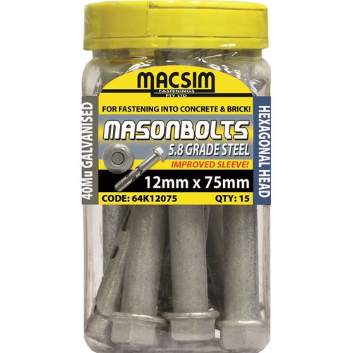 Macsim Fasteners 12 x 75mm Galvanised Sleeve Anchor - Bunnings New Zealand