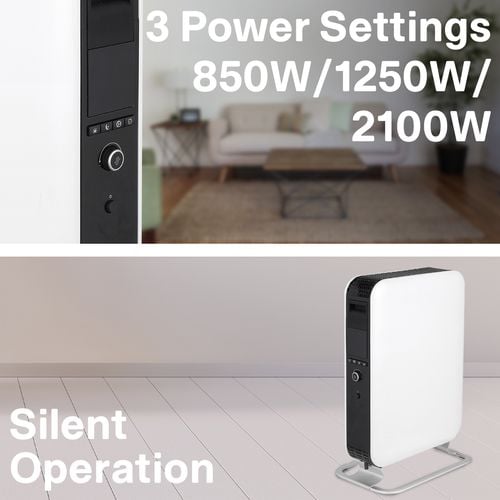 Mill 2100W White Gentle Air Oil Filled Radiator - Bunnings Australia