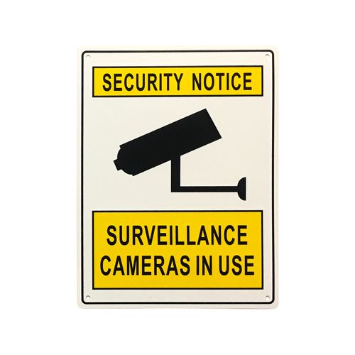 Brutus Security Notice Surveillance Cameras In Use 300 x 225mm Plastic ...