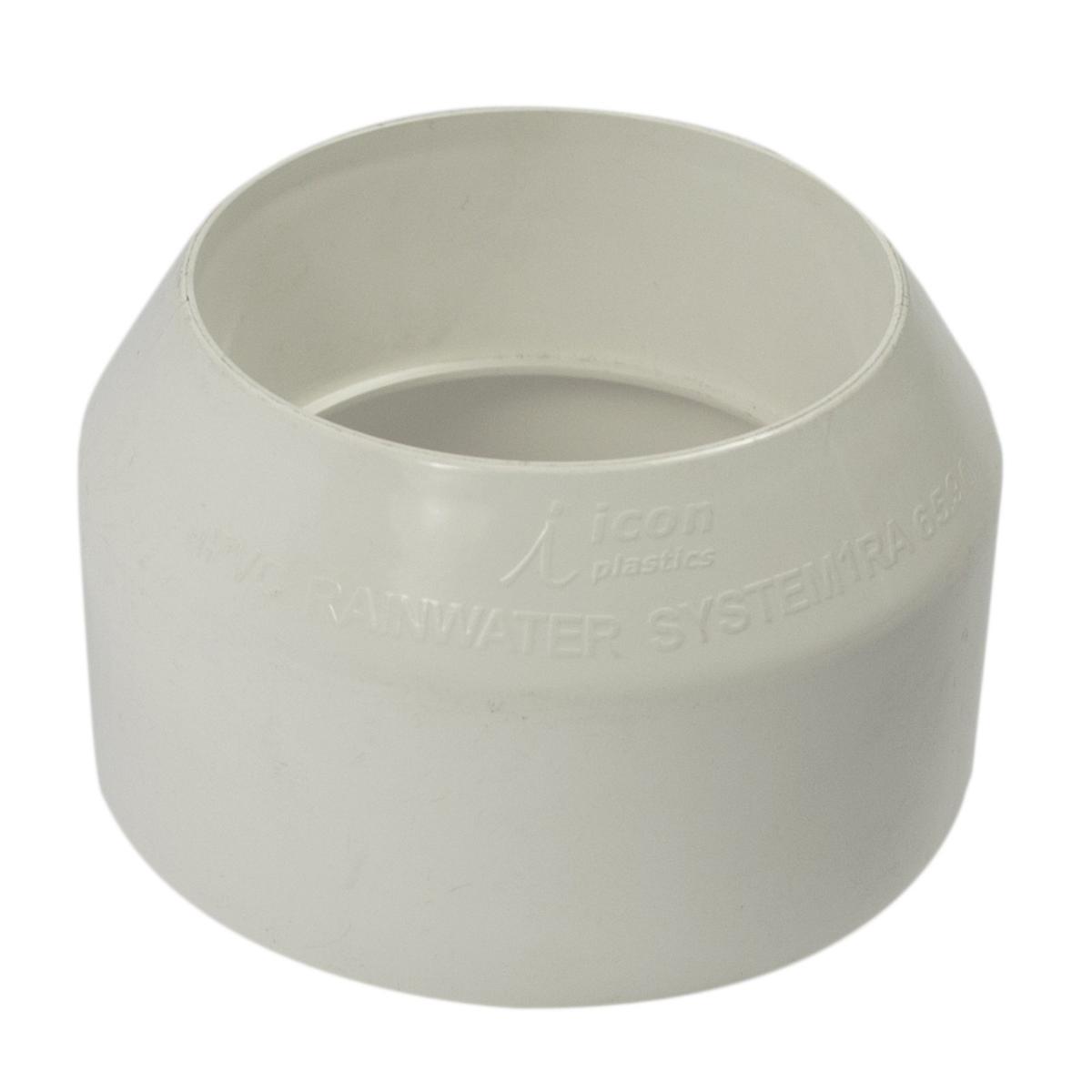 Icon Plastics 80-90mm Round PVC Downpipe Adaptor - Bunnings Australia