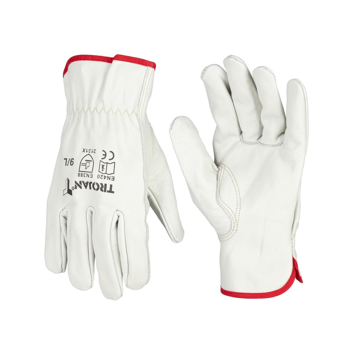 Trojan Large Leather Riggers Gloves - Bunnings New Zealand