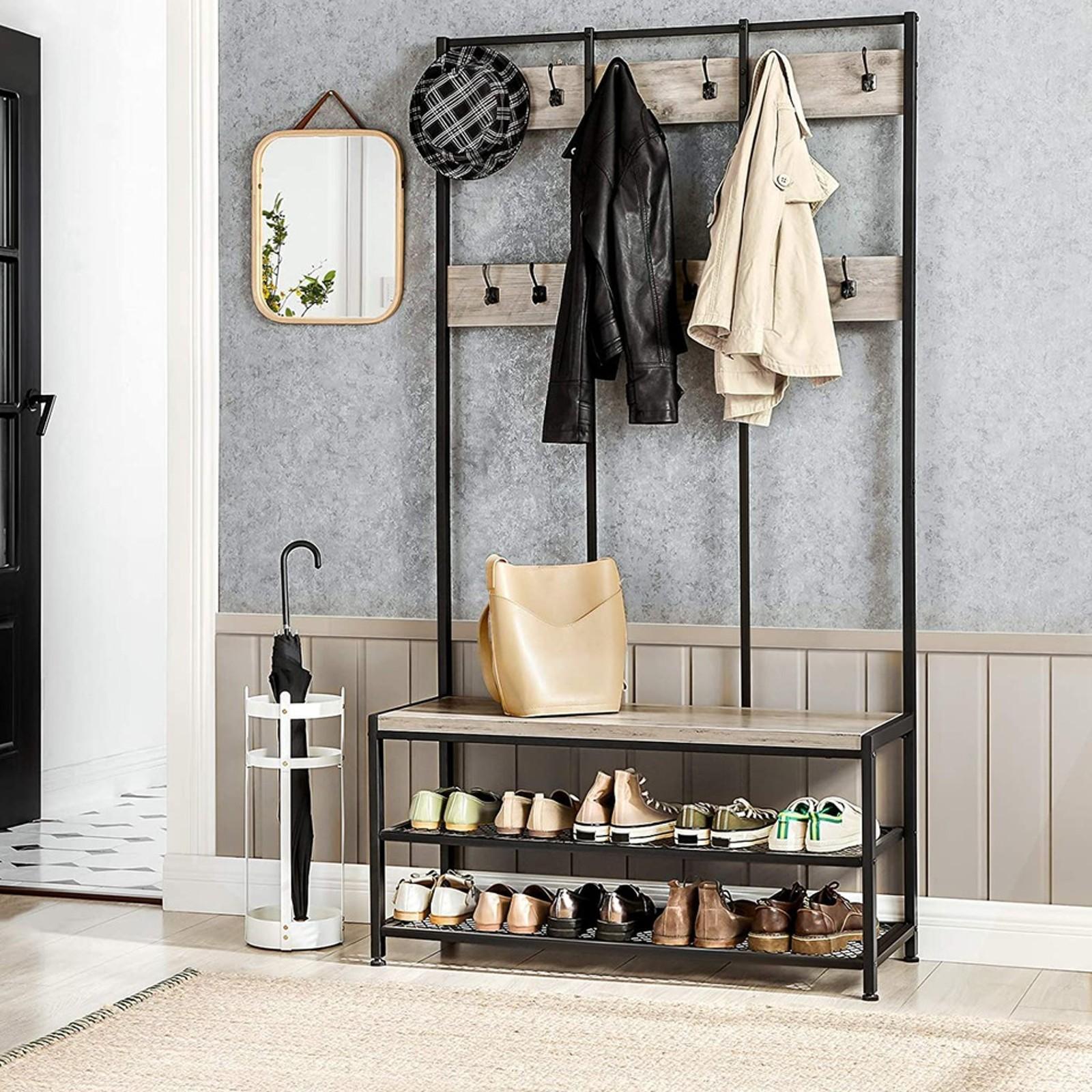 VASAGLE 184cm Clothes Rack Greige Bunnings Australia
