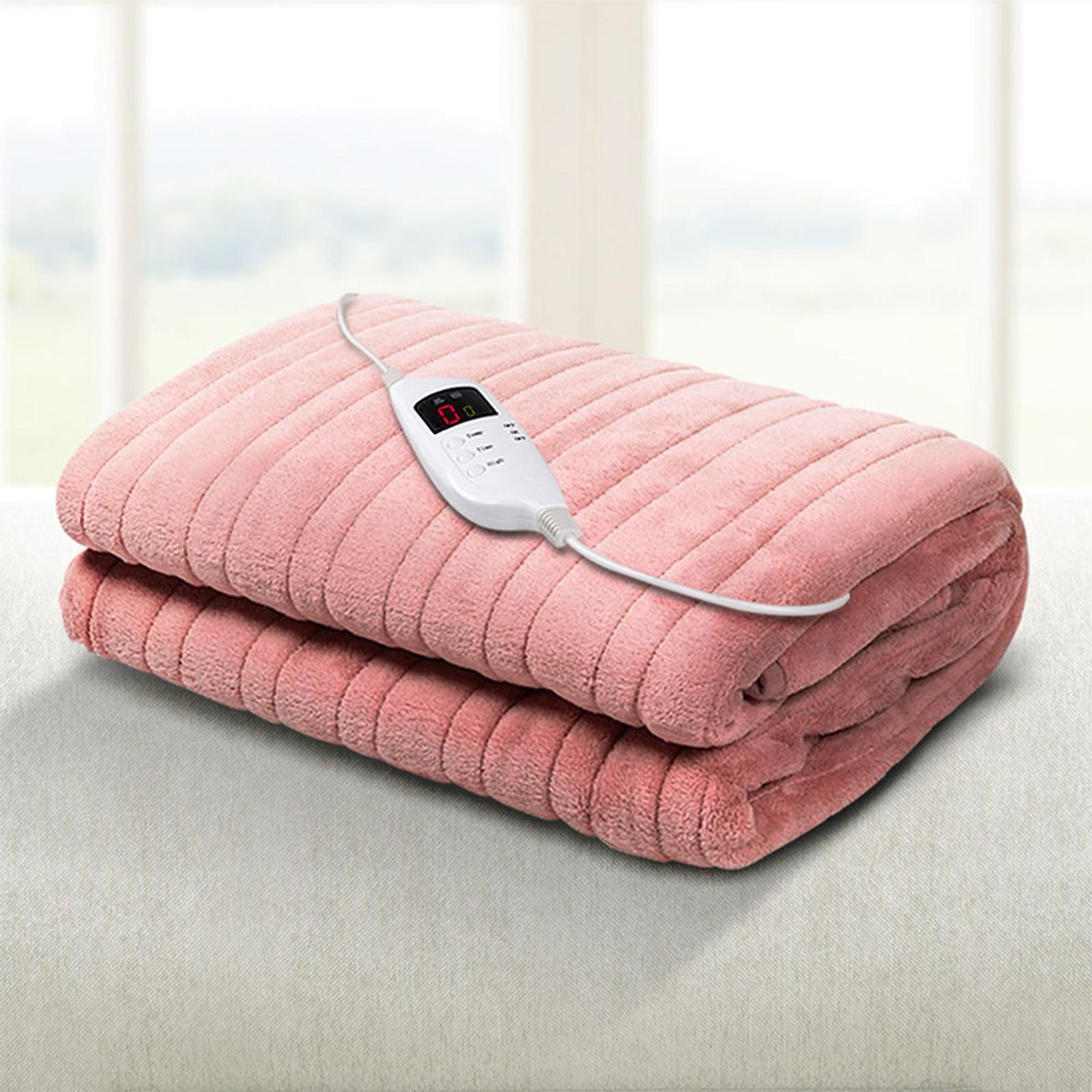 Giselle Bedding Electric Heated Throw Rug Fleece Washable Snuggle Blanket  Pink - Bunnings Australia