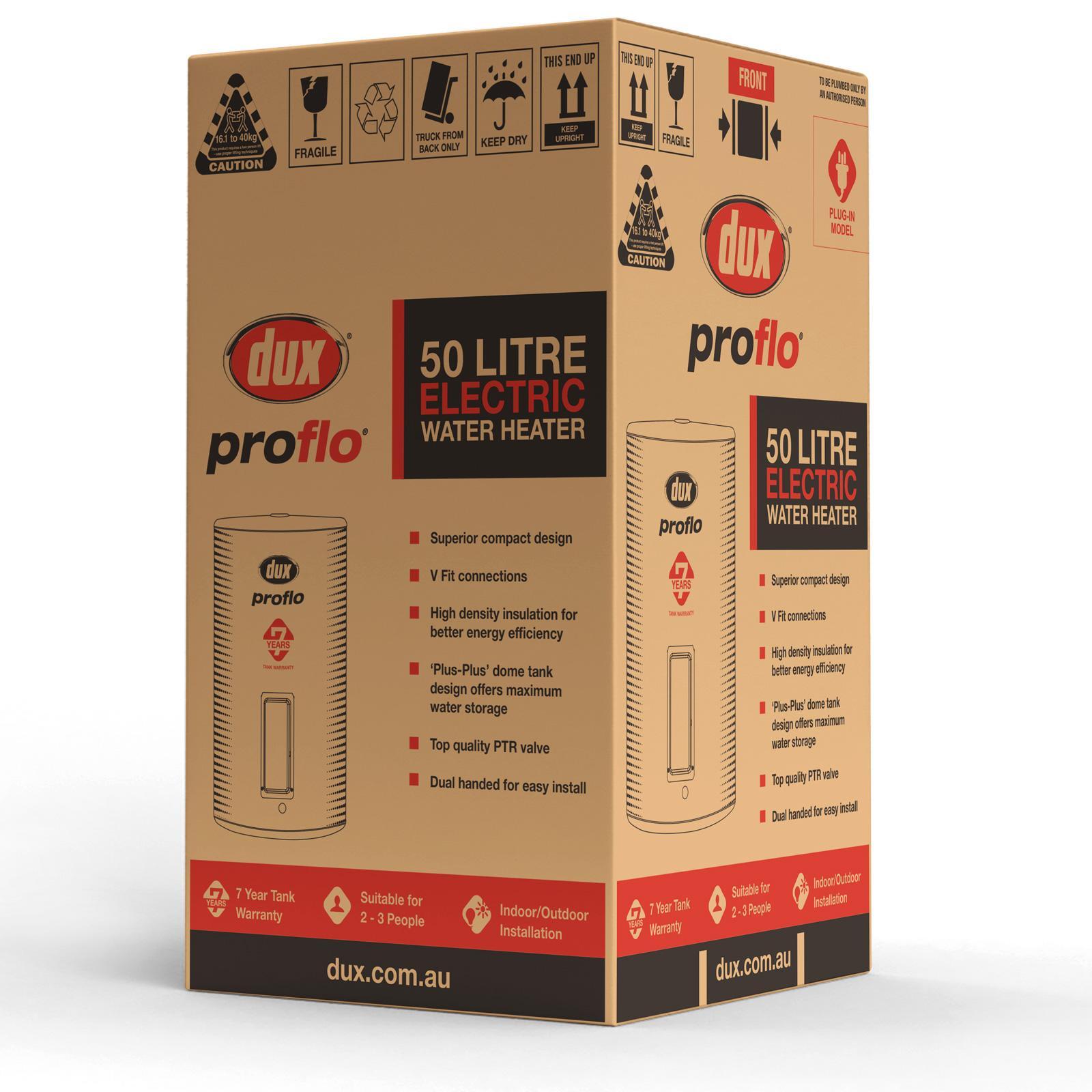 Dux Proflo 50L 3.6kW Electric Storage Water Heater - Bunnings Australia