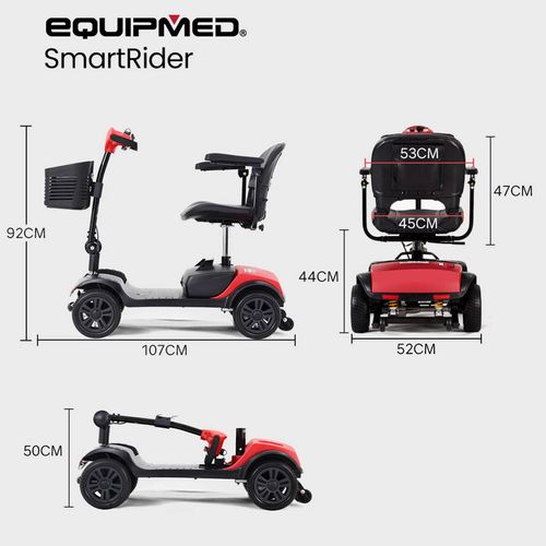 EQUIPMED Electric Mobility Scooter Portable Folding for Elderly Older ...