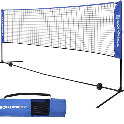 Soozier 23 ft Portable Soccer Tennis/Pickleball/Badminton/Mini Tennis Net w/ Sideline for Training with Included Storage Bag
