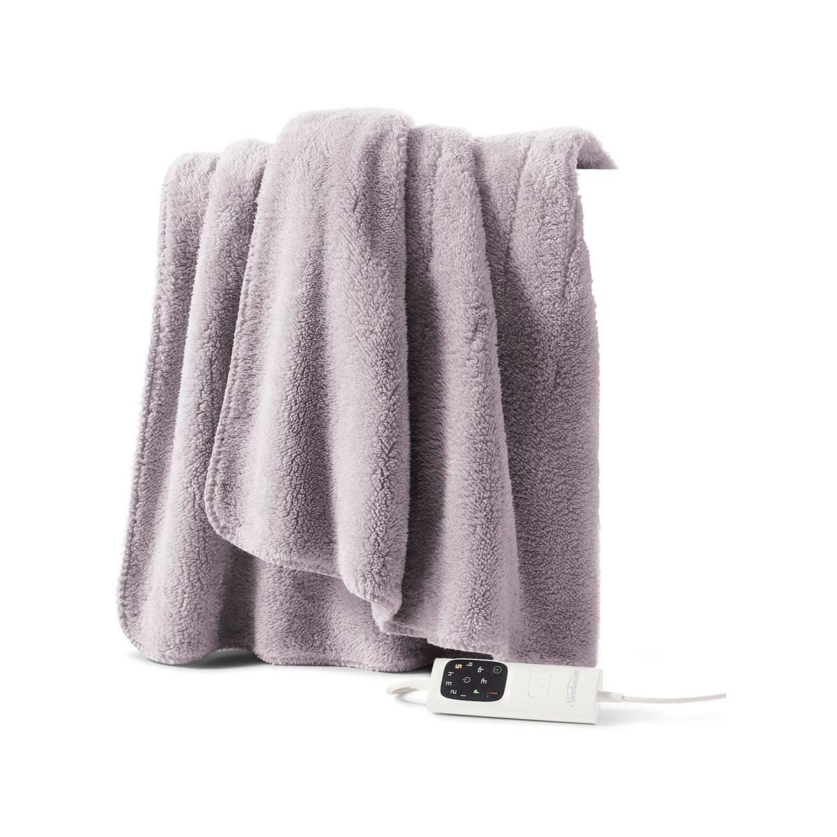 Sunbeam Feel Perfect Sherpa Fleece Heated Throw - Bunnings Australia