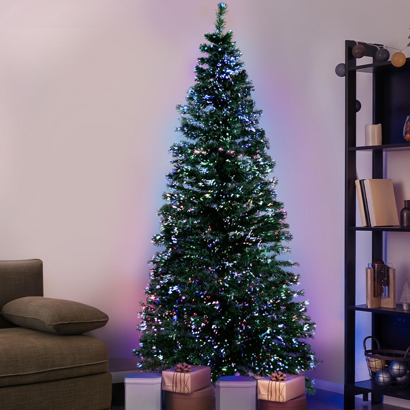 Arbre De Noël Lumineux En Cône REYLAX - 1.8m, 265 LED RGB, Contrôle Par App - IP67 - Pour Intérieur Et Extérieur - 8