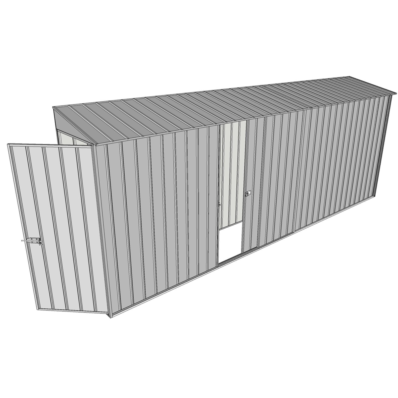 Build a Shed 0 8 X 5 2 X 2m Hinged Door Tunnel Shed With Single Sliding